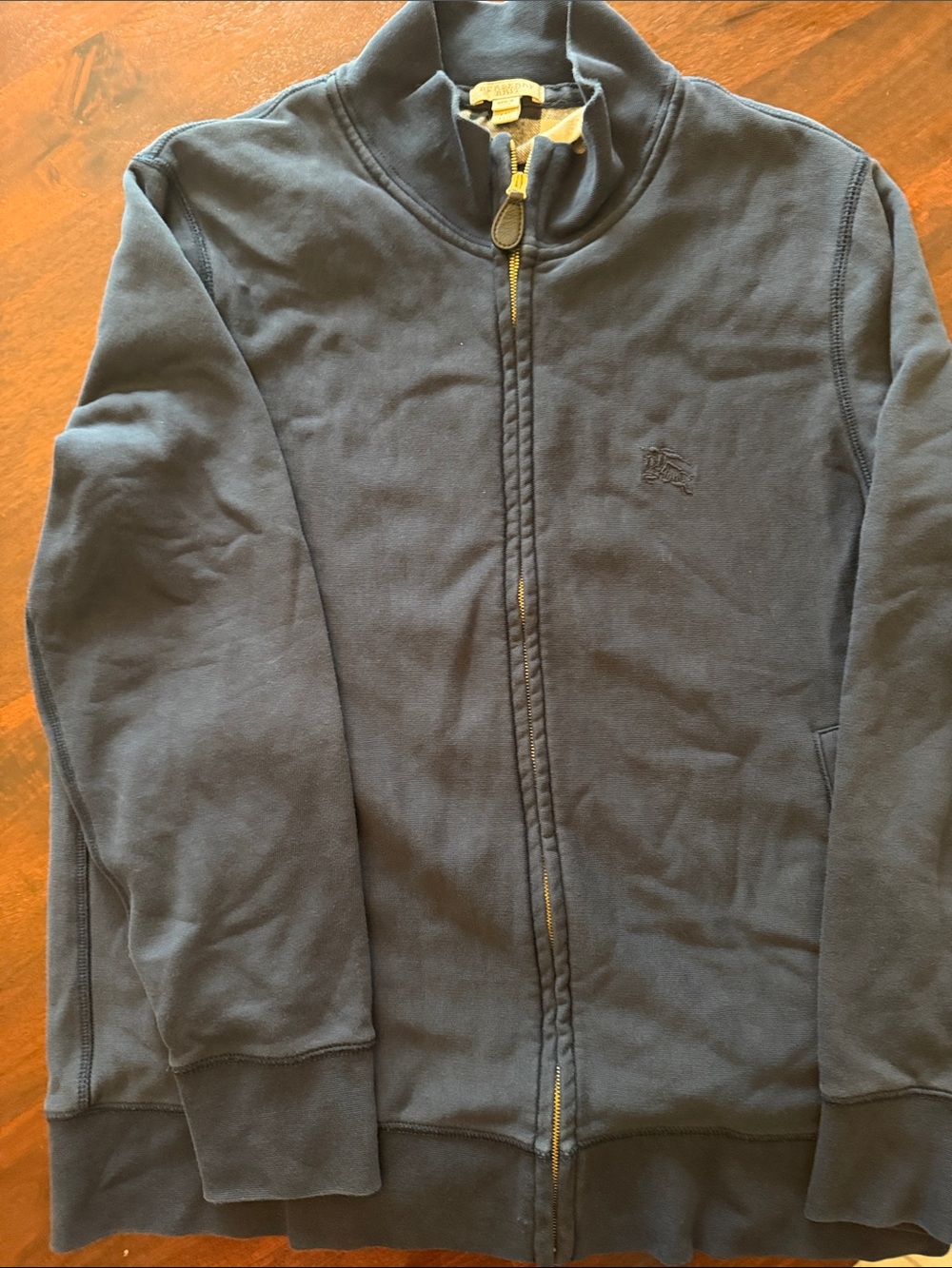 Burberry Navy Full-Zip Sweater Jacket